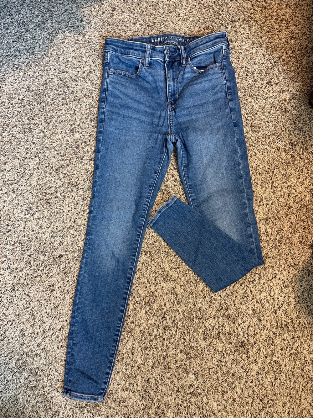 American Eagle Outfitters Blue Skinny Jeans - Stretch Denim